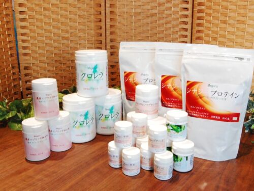 健康食品　クロレラ＋エゾウコギ根粒＋ビタミンB群＋ビタミンＣ＋ビタミンＥ＋亜鉛＋シナジープロテインのセット