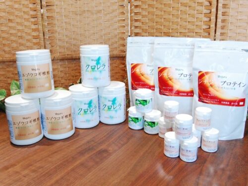 健康食品　クロレラ＋エゾウコギ根粒＋ビタミンB群＋ビタミンＣ＋ビタミンＥ＋亜鉛＋シナジープロテインのセット